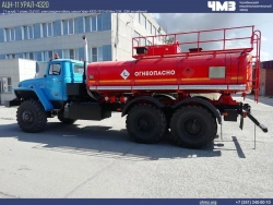 Oil Tanker for Transporting Light Oil Products (ACN) 7074D4-71 on Ural 55571-78 Chassis