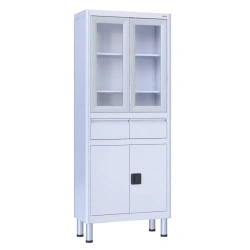 Medical Cabinet SHM-02 "MSK" (MSK-6644.12) - Two-section, Aluminum and Stainless Steel