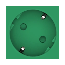 CADUCEUS ALING HIDE Green Modular Socket with Grounding 16A 250V