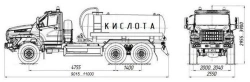 Acid Transport Tanker AЦК-10 4680M1-60 on Ural 4320 Chassis