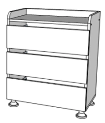 Wooden Preschool Furniture: Play Module "Commode