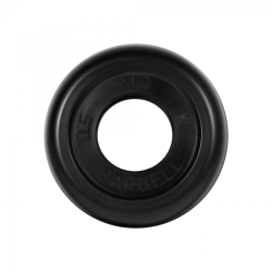 Black Rubber-Coated Standard Disc 26mm 0.5kg MB-PltB26-0.5
