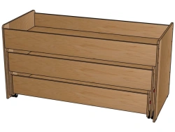 Three-Tier Plywood Bed for Resting - Model K18