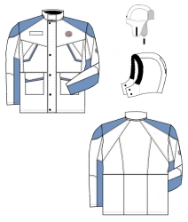 Men's Protective Suit (Jacket & Bib Overall) for Cold Temperatures and Industrial Contaminants