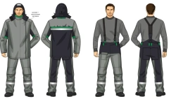 Men's Protective Suit (Jacket, Pants) for High Temperature Protection