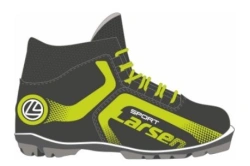 Larsen SPORT Ski Boots Black with Neon Lime Logo N