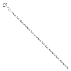 White Gold Bracelet 585 with Diamond Facet Love/s Model NB18-087-3 0.35MM 16CM 1.34G
