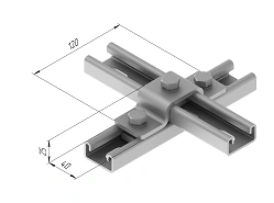 Rectangular Bracket for Profile SMUP 41x21 SMA 630
