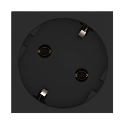 CADUCEUS ALING HIDE Modular Socket with Grounding 16A 250V, Black