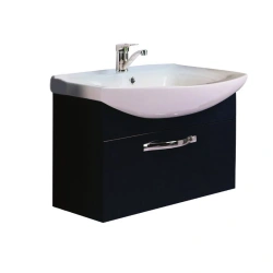 Aquaton Aria 65 Black Gloss Sink Cabinet Model 1A134001AA9501