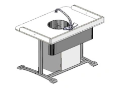 Two-Seat Student Laboratory Tables with Metal Frame Model 4, 5, 6