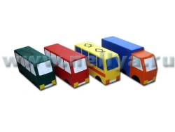 Nellya Truck, Bus, Trolleybus, Tram (Assorted) - 70x35x30 cm
