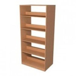 Double-sided Library Shelf - 5 Horizontal Shelves