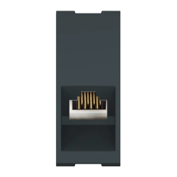 Caduceus Aling Mode Hidden Installation Keystone RJ45 Socket Cat.6 FTP 1M Anthracite Art. 665S.A