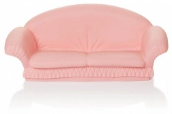 Soft PVC Upholstered Sofa for Kids - Light Pink