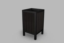 Rectangular Waste Bin with Metal Frame