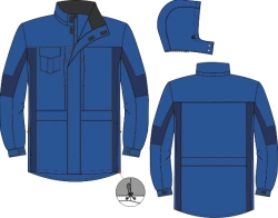 Men's Demi-Season Work Jacket with Removable Hood and Insulation - Kronos TST 5444M