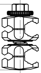 Corner Combined Tube-Tube Clamp "11", Article 390.166.011