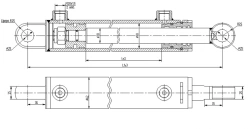 Hydraulic Cylinder 1162.00.00.00 (50x30-250(-500) mm), 16 MPa