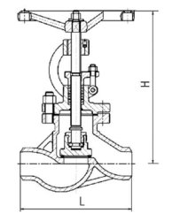 Steel Shut-off Valve for Welding KZ DN 6-600 PN 1.6-16 MPa