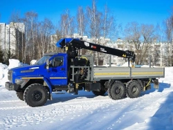 Multi-Functional Hydraulic Crane Truck on Ural 4320 Base - KMA Type U0K02N-U9