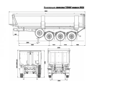 Tonnage Dump Semi-Trailer Model Tonar 9523 with Axles 90422, 90424, 90431