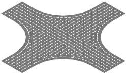 Radius Bottom Base for Self-Supporting Cable Tray DKI 000 X