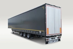 Three-Axle Tent Semi-Trailer PL-24U with BPW HSFALM 9010-15 V36 Axle Unit