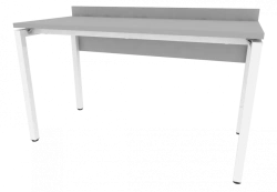Work Desk with Screen on P-Shaped Support 1300x600x750mm