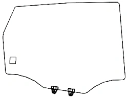 Great Wall A01 Rear Door Glass (Right) - Color: G - Code 00479TDR04002