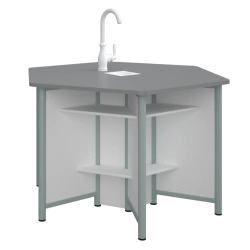 Chemical Laboratory Table with Shelves