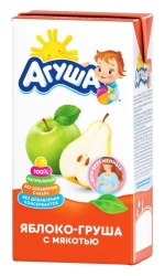 Apple-Pear Juice with Pulp Enriched with Vitamins and Minerals "Agusha" 0.5L for Pregnant Women