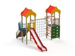 Children's Play Complex with Two Towers, Height 1500 mm