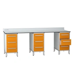 Medical Examination Table with Aluminum Top, Model DM-2-106-33.K2.F2