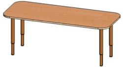 Wooden Writing Table for Preschool Institutions - Model DOU