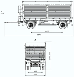 Dual-Axle Cargo Trailer 8465 with HJD13Y30S18-1840T16-060 Axles, 12 Tons Capacity