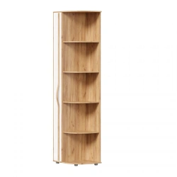 Marta-2 End Shelf (Golden Oak/Glossy White) Model LD.406110.000