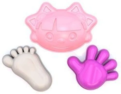 Sand Molds Set "Girl + Handle, Leg" - 3 Colorful Molds