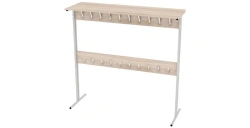 Double-Sided Floor Coat Rack for 40 Hangers 1660x550x1600mm