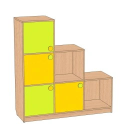 Children's Toy Storage Wall "Rubik's Cube" SI-KR6-U