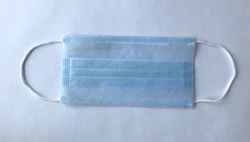 Disposable Medical Masks, Non-Sterile, 3-Layer, 55g/m², Blue (SS15/SMS25/SS15)
