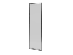 Medium Glass Door in Aluminum Frame Left, Art. EMP439SX.G