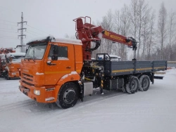 Multi-functional Special Truck with Hydraulic Loading Crane KMA on KAMAZ 65117 Base 64K33N-UD