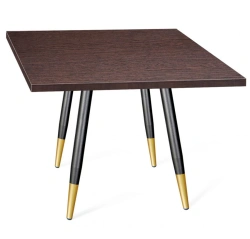Sheffilton SHT-TU14/TT 80/80 Dining Table with Gold Accent