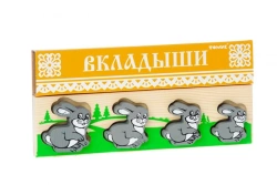 Wooden Shape Sorting Board "Bunny More Less" (5 pieces) Model 481-3