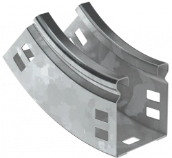 Smooth Vertical 45° Bend for Cable Trays, CPV51-0-45-050-050-HDZ