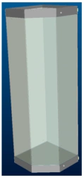 Corner Display Case 700x700x2100mm