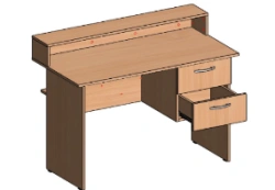 Wooden Desk with Single Hanging Cabinet S.K.B.3