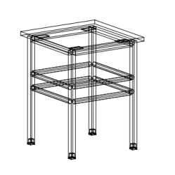Metal Frame Stool for One Person Seating