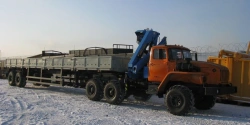 Truck Tractor with Crane Manipulator 6377R5 on Ural Chassis 44202-0311-60, 44202-0311-70, 44202-0311-72